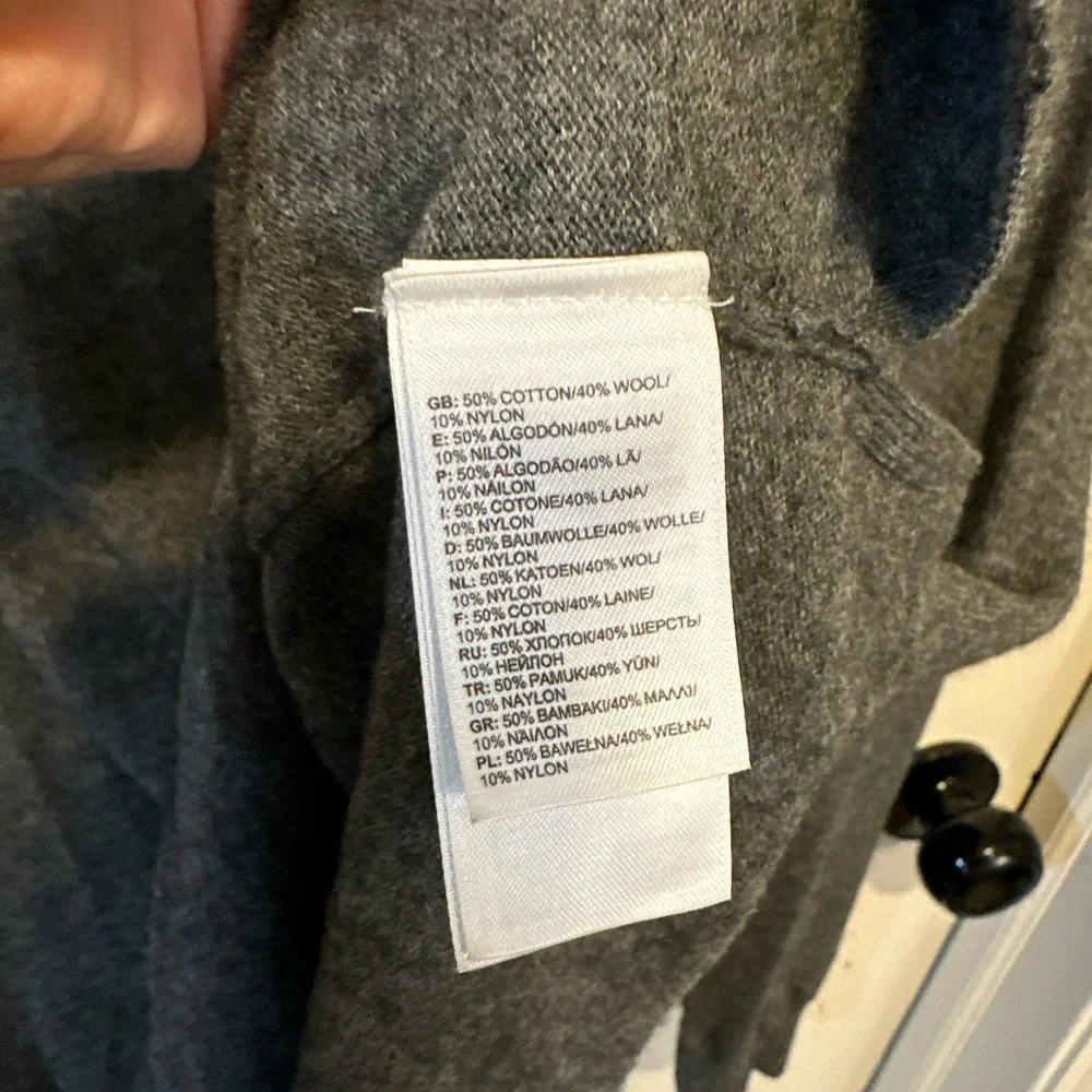 The North‎ Face wool blend half zip jacket gray size XL